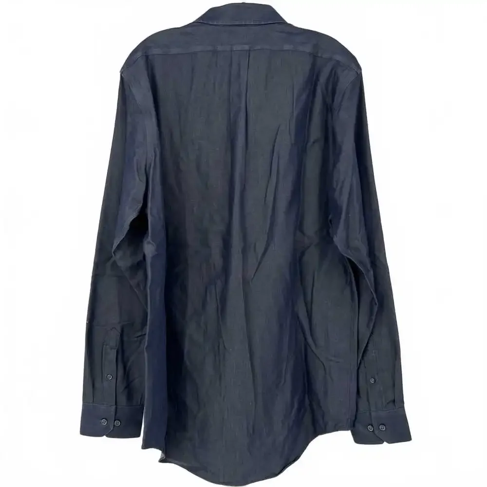 Banana Republic Blue Cotton Long Sleeve Button-Up Shirt | Size L